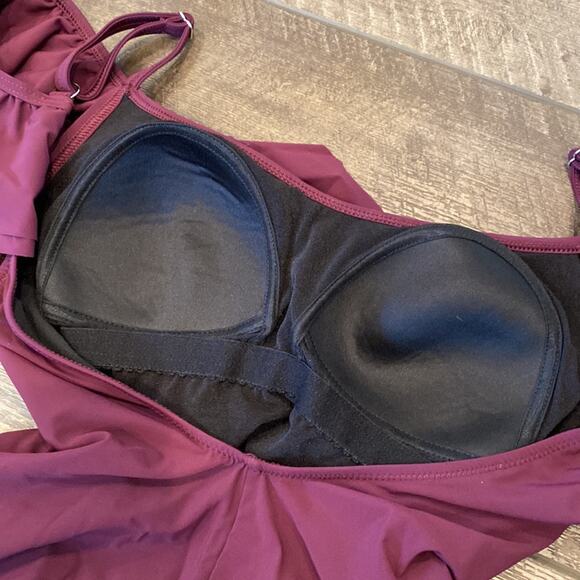 PROFILE BY GOTTEX Fruitti Gala Off Shoulder Ruffle Bathing Suit 8 - Picture 8 of 10